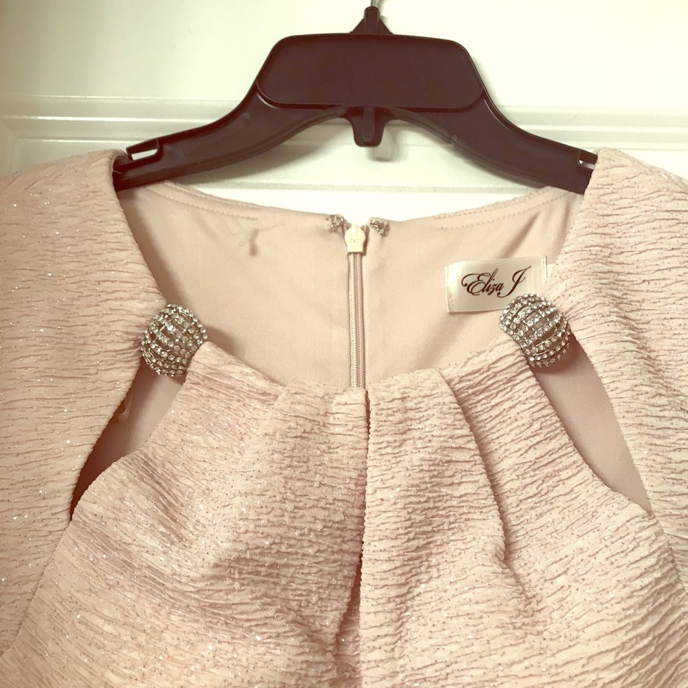 Ivory dress with silver sparkle